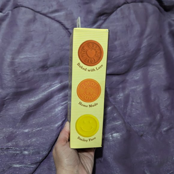 Mrs Anderson's Silicone Cookie Stamps Trio Smiley Home Made With Love! New - Picture 4 of 9